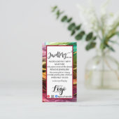 VOEG UW LOGO-juwelen CARE-KAARTEN VOOR kleine bedr Visitekaartje (Staand voorkant)