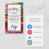 VOEG UW LOGO-juwelen CARE-KAARTEN VOOR kleine bedr Visitekaartje (Voorkant / Achterkant)