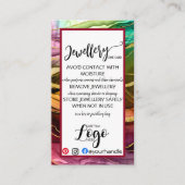 VOEG UW LOGO-juwelen CARE-KAARTEN VOOR kleine bedr Visitekaartje (Voorkant)