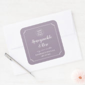 Voeg uw logo Kaars Lavendel Label Vierkant toe (Envelop)