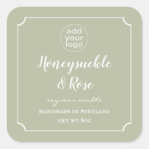 Voeg uw Logo kaarsje groen label toe