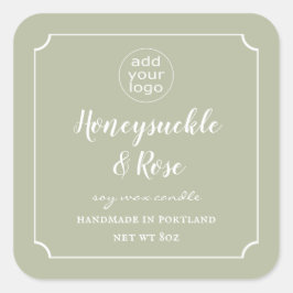 Voeg uw Logo kaarsje groen label toe