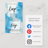 VOEG UW LOGO-KARTCARDS vinylwaterverf TOE Visitekaartje (Voorkant / Achterkant)