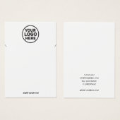 Voeg uw Logo Ketting juwelier display Kaart toe (Voorkant /achterkant)