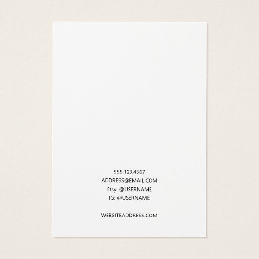 Voeg uw Logo Ketting juwelier display Kaart toe (Achterkant)