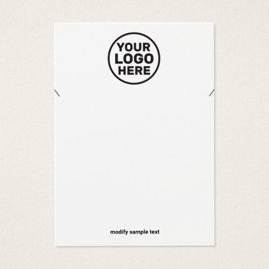 Voeg uw Logo Ketting juwelier display Kaart toe (Voorkant)