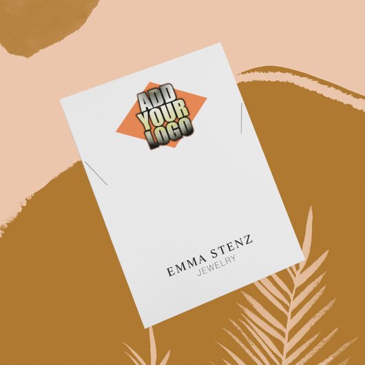 Voeg uw Logo Ketting juwelier display Kaart toe Visitekaartje