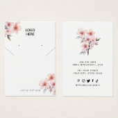 Voeg uw Logo Ketting oorringen Display Kaart toe (Voorkant /achterkant)