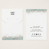 Voeg uw Logo Ketting oorringen Display Kaart toe (Voorkant /achterkant)