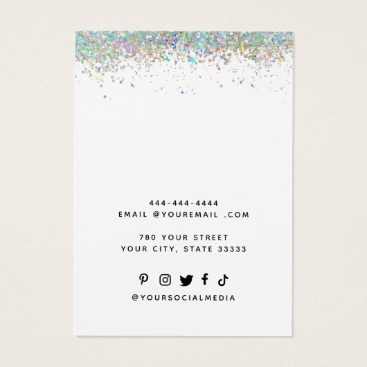 Voeg uw Logo Ketting oorringen Display Kaart toe (Achterkant)