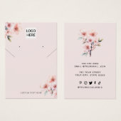 Voeg uw Logo Ketting oorringen Display Kaart toe (Voorkant /achterkant)