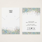 Voeg uw Logo Ketting oorringen Display Kaart toe (Voorkant /achterkant)