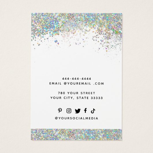 Voeg uw Logo Ketting oorringen Display Kaart toe (Achterkant)