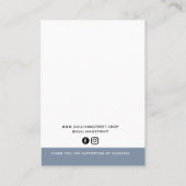 Voeg uw Logo Ketting oorringen Display Kaart toe Contactkaartje (Achterkant)