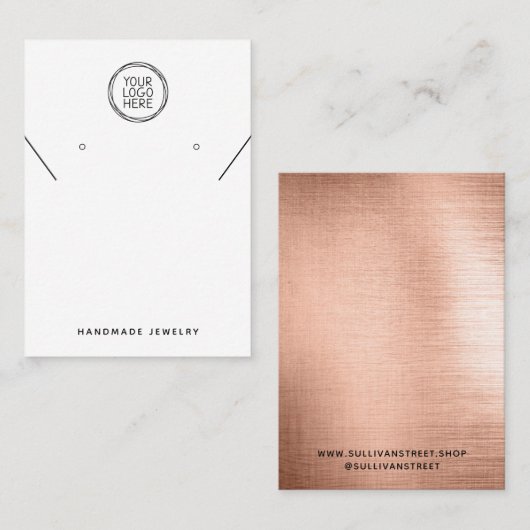 Voeg uw Logo Ketting oorringen Display Kaart toe Contactkaartje (Voorkant / Achterkant)