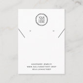 Voeg uw Logo Ketting oorringen Display Kaart toe Contactkaartje (Voorkant)