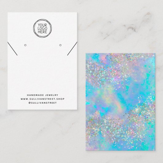 Voeg uw Logo Ketting oorringen Display Kaart toe Contactkaartje (Voorkant / Achterkant)