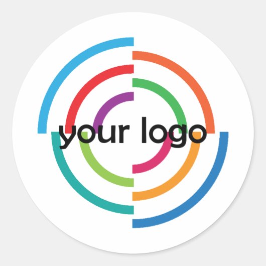 VOEG uw LOGO KLANT bedrijfsbedrijf TOE Ronde Sticker (Voorkant)