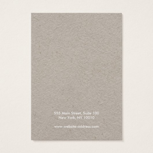 Voeg uw Logo Kraft-Kaart voor zwart beeldscherm to Visitekaartje (Achterkant)