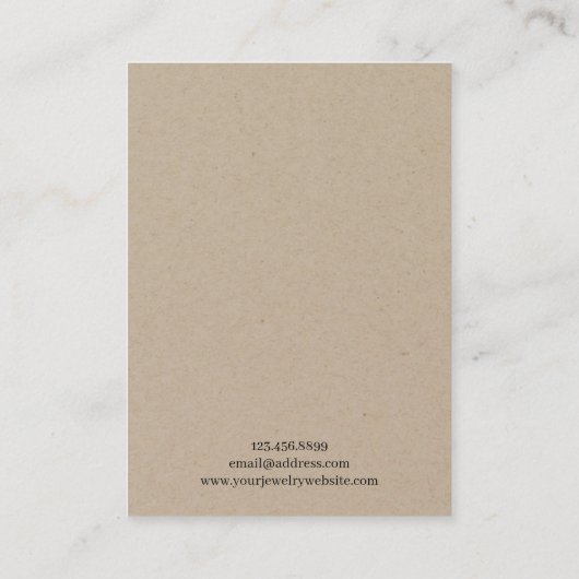 Voeg Uw Logo Kraft Oorbel Sieraden Display Kaart Visitekaartje (Achterkant)