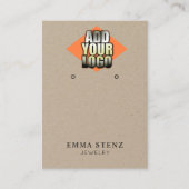 Voeg Uw Logo Kraft Oorbel Sieraden Display Kaart Visitekaartje