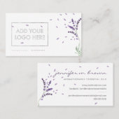 Voeg uw logo Lavender floreel toe Visitekaartje (Voorkant / Achterkant)