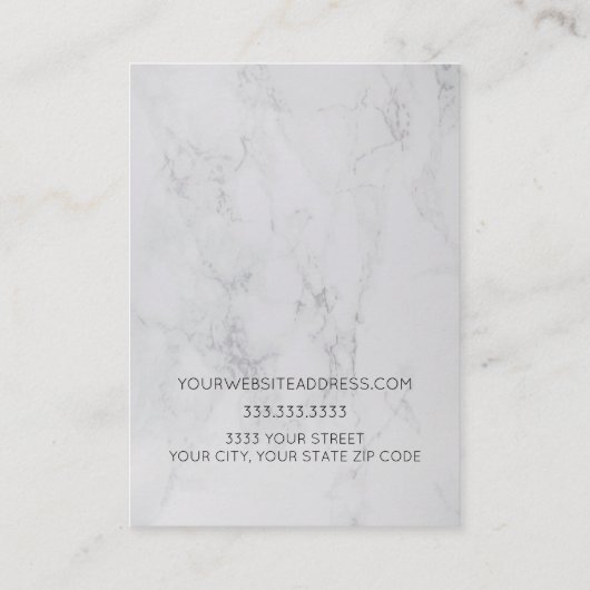 Voeg uw Logo-marmer met beeldscherm-Kaart toe Visitekaartje (Achterkant)