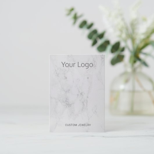 Voeg uw Logo-marmer met beeldscherm-Kaart toe Visitekaartje (Staand voorkant)