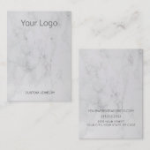 Voeg uw Logo-marmer met beeldscherm-Kaart toe Visitekaartje (Voorkant / Achterkant)