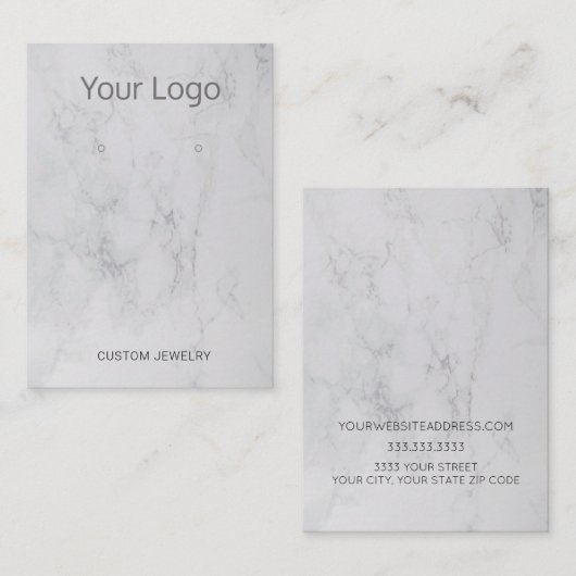 Voeg uw Logo-marmer met beeldscherm-Kaart toe Visitekaartje (Voorkant / Achterkant)