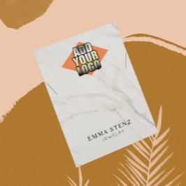 Voeg uw Logo Marmeren Ketting Sieraden Display Kaa Visitekaartje
