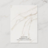 Voeg uw Logo marmeren oorbel sieraden display Kaar Visitekaartje (Achterkant)