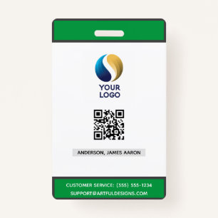 Voeg Uw Logo met Groene Collectief QR Code toe Badge