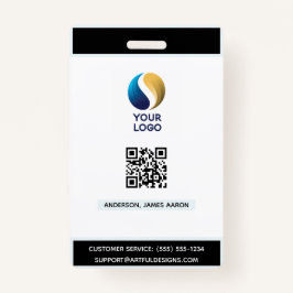 Voeg Uw Logo met QR Code zwarte Collectief toe Badge