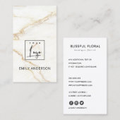 VOEG UW LOGO MINIMAAL MARBLE TEXTURE PROFESSIONAL VISITEKAARTJE (Voorkant / Achterkant)