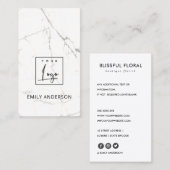 VOEG UW LOGO MINIMAAL MARBLE TEXTURE PROFESSIONAL  VISITEKAARTJE (Voorkant / Achterkant)