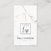 VOEG UW LOGO MINIMAAL MARBLE TEXTURE PROFESSIONAL  VISITEKAARTJE (Voorkant)
