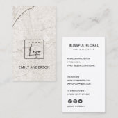 VOEG UW LOGO MINIMAL BEIGE MARMEREN STENEN TEXTUUR VISITEKAARTJE (Voorkant / Achterkant)