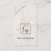 VOEG UW LOGO MINIMAL BEIGE MARMEREN STENEN TEXTUUR VISITEKAARTJE (Voorkant)