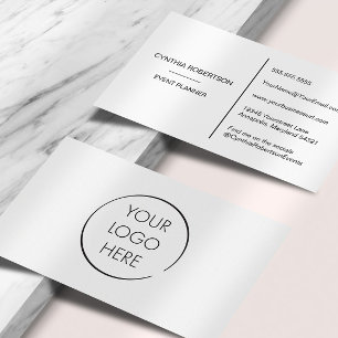 Voeg uw logo minimalistisch elegant eenvoudig toe visitekaartje