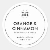 Voeg uw Logo minimalistisch modern productlabel to Ronde Sticker (Voorkant)