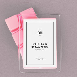 Voeg uw Logo minimalistisch modern productlabel to Wijn Etiket