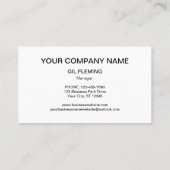 Voeg uw Logo minimalistisch zwart wit toe Visitekaartje (Achterkant)