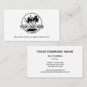 Voeg uw Logo minimalistisch zwart wit toe Visitekaartje (Voorkant / Achterkant)