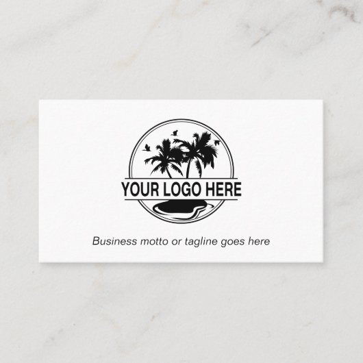 Voeg uw Logo minimalistisch zwart wit toe Visitekaartje (Voorkant)