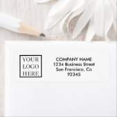 Voeg uw Logo minimalistische bedrijfsretentieadres Etiket (Insitu)