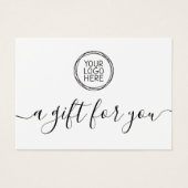 Voeg uw Logo-minimalistische cadeaubon toe Visitekaartje (Voorkant)