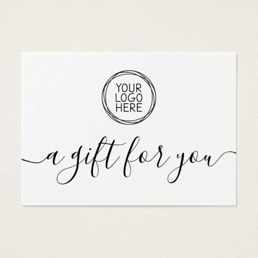 Voeg uw Logo-minimalistische cadeaubon toe Visitekaartje (Voorkant)