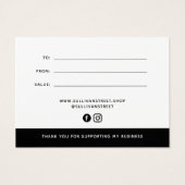 Voeg uw Logo-minimalistische cadeaubon toe Visitekaartje (Achterkant)