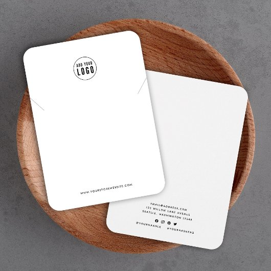 Voeg uw Logo minimalistische Ketting Display Kaart